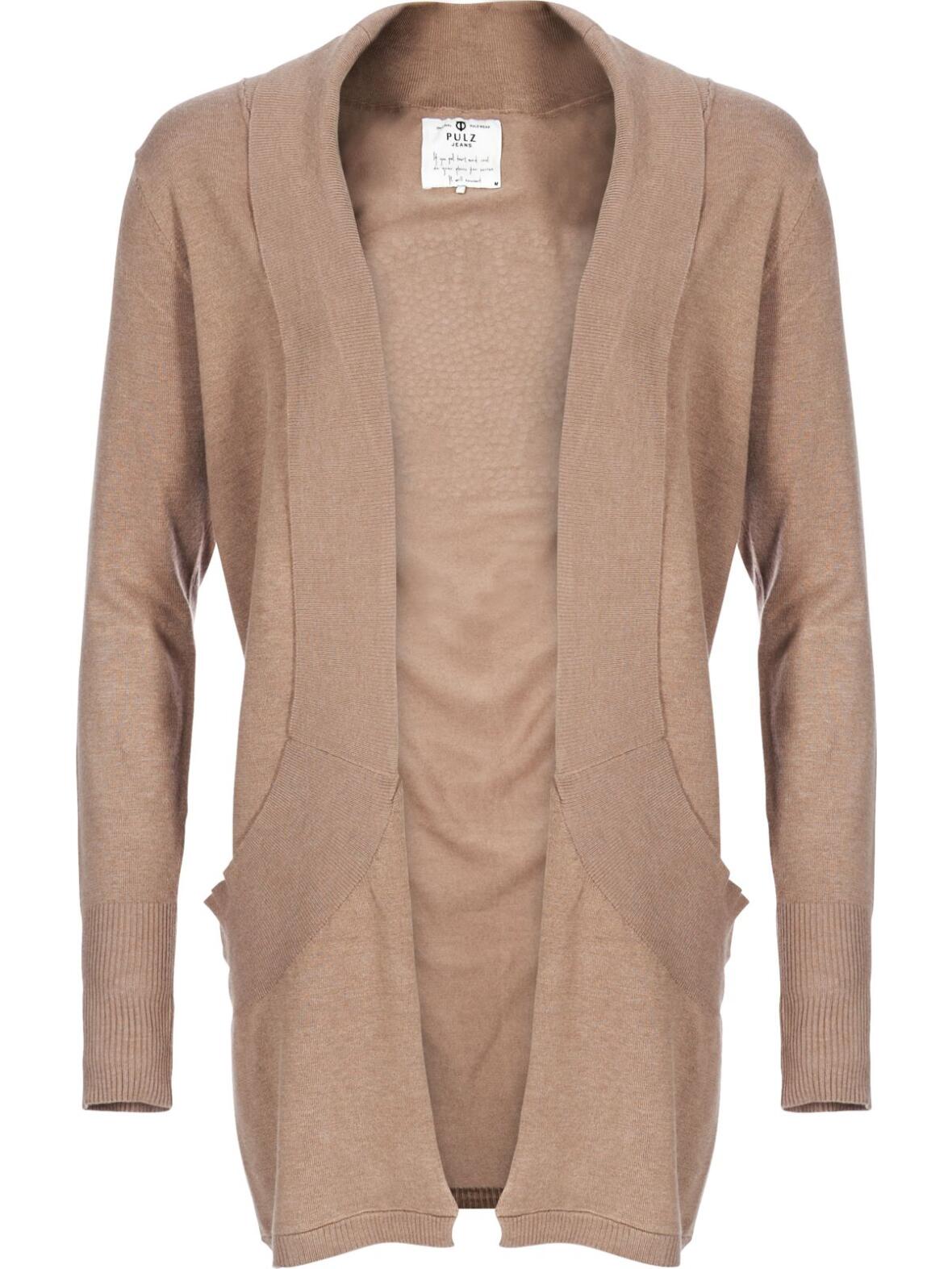 Pulz Sara short cardigan grey melange