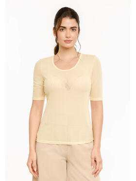 Libertè Essentiel mesh gul T-Shirt