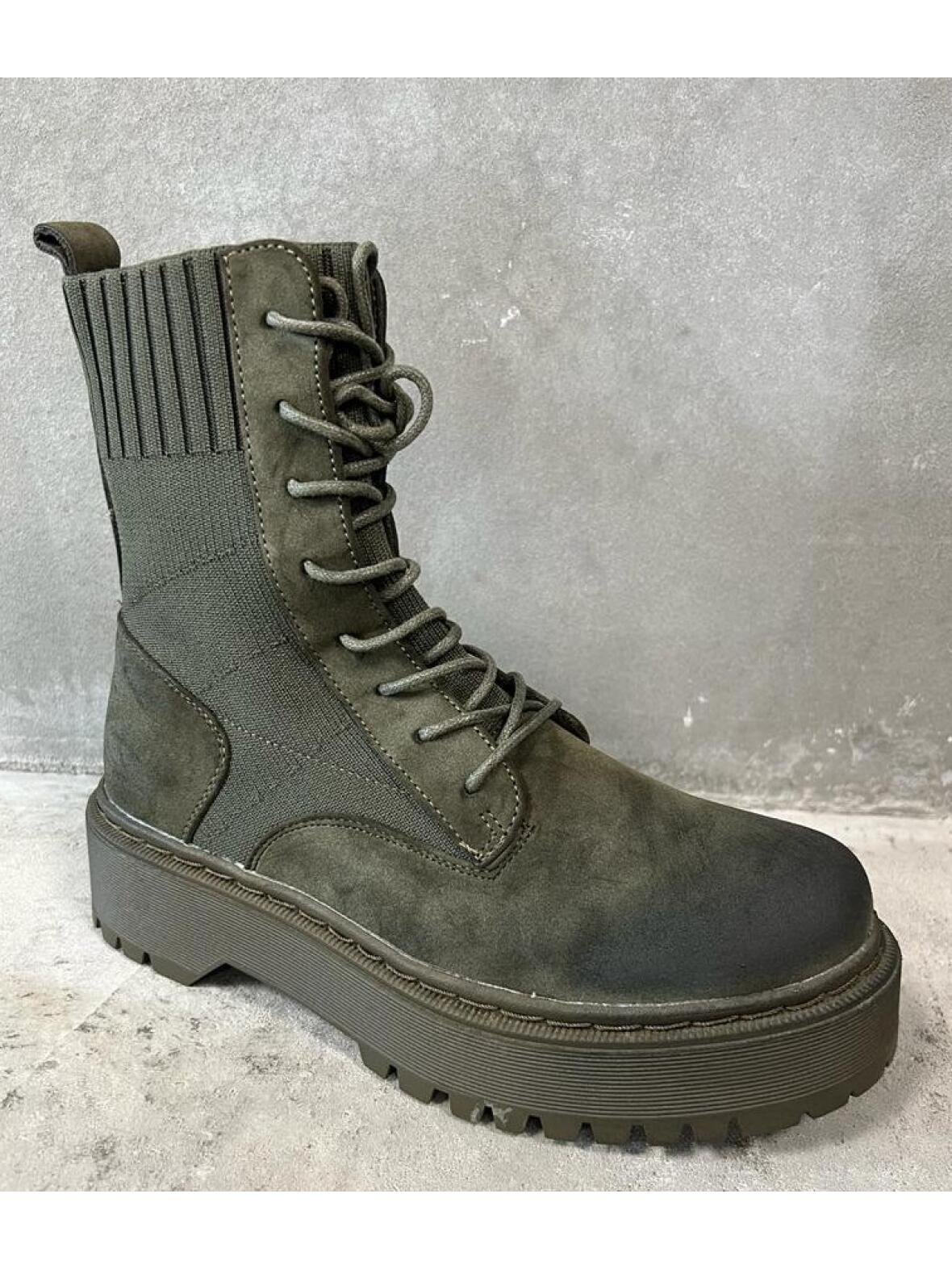 Boutique Dorthe - army grøn støvle