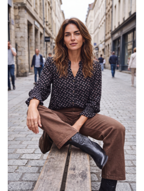 Ofelia Lou sort Skjorte/bluse