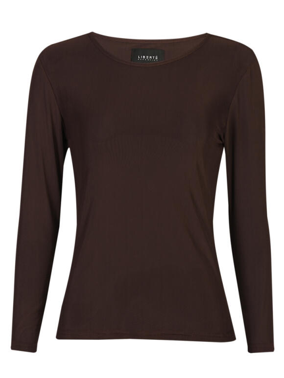 Libertè Essentiel - Libertè Essentiel brun mesh bluse Libertè Essentiel - Libertè Essentiel brun mesh bluse