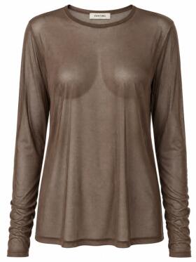 Vanting 9927 brun mesh Bluse