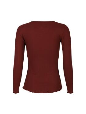 Libertè Natalie bordeaux langærmet t-shirt bagfra