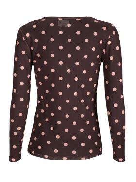 Libertè Essentiel Mesh plum Bluse