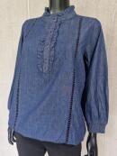 Vanting - Vanting 9681 chambre denim Skjorte bluse