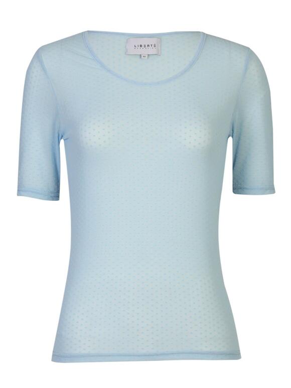 Libertè Essentiel - Libertè Essentiels mesh lyseblå T-Shirt Libertè Essentiel - Libertè Essentiels mesh lyseblå T-Shirt