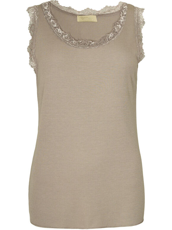 Ofelia - Ofelia Issa mørk beige Top