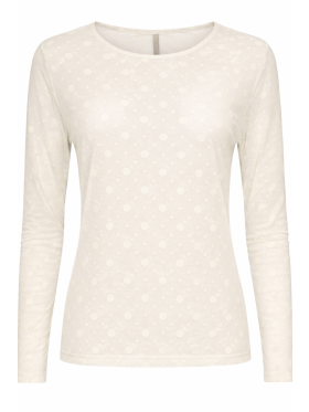 Ofelia Gitte offwhite mesh bluse