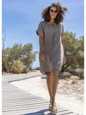 One Two Luxzuz Helinia khaki kjole