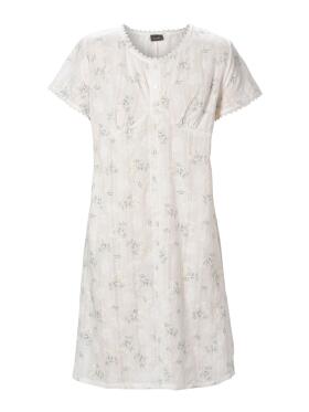 Trofé - Trofé broderet offwhite sommer natkjole