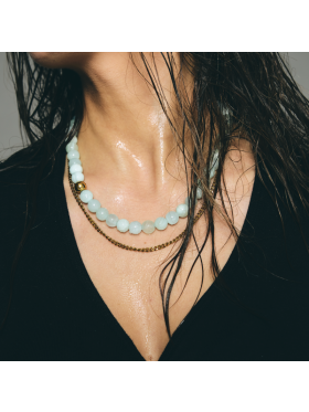 Bay By Aqua Dulce B6956 mint Halskæde