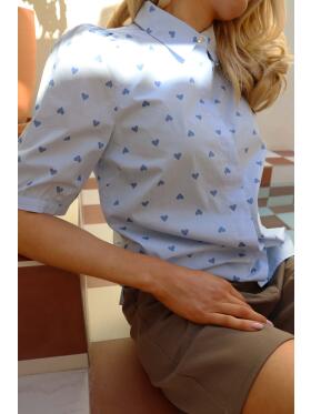 Libertè Essentiels Flora lyseblå Skjorte/bluse