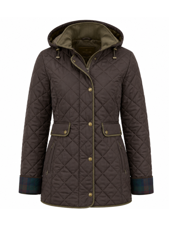 Windfield - Danwear Ketty brun dyne jakke Windfield - Danwear Ketty brun dyne jakke