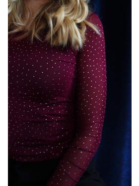 Libertè Sparkle bordeaux Bluse