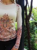 Libertè Essentiel - Libertè 22065 creme mesh Bluse