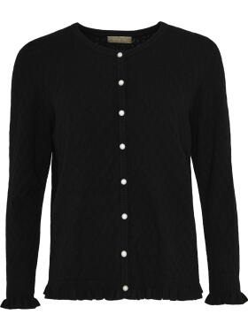 Ofelia Aja sort cardigan med flæseærmer