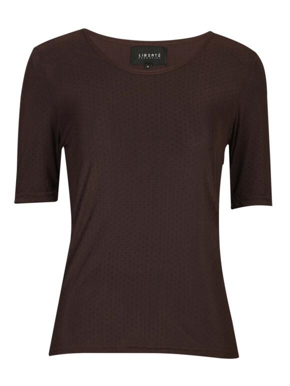 Libertè Essentiel - Libertè Essentiel brun mesh T-Shirt Libertè Essentiel - Libertè Essentiel brun mesh T-Shirt