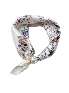 Lisbeth Merrild 5EC45 blomstret tørklæde