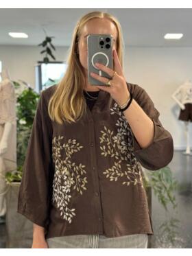 One Two Luxzuz Ariago brun skjorte