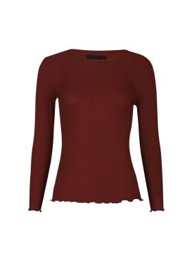 Libertè Natalie bordeaux langærmet t-shirt 