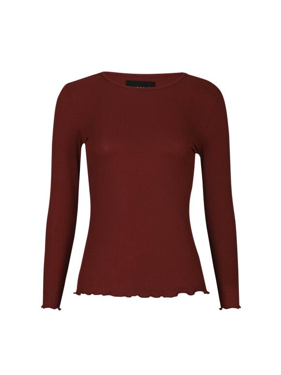 Libertè Natalie bordeaux langærmet t-shirt 