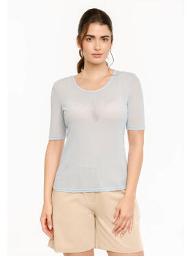 Libertè Essentiels mesh lyseblå T-Shirt