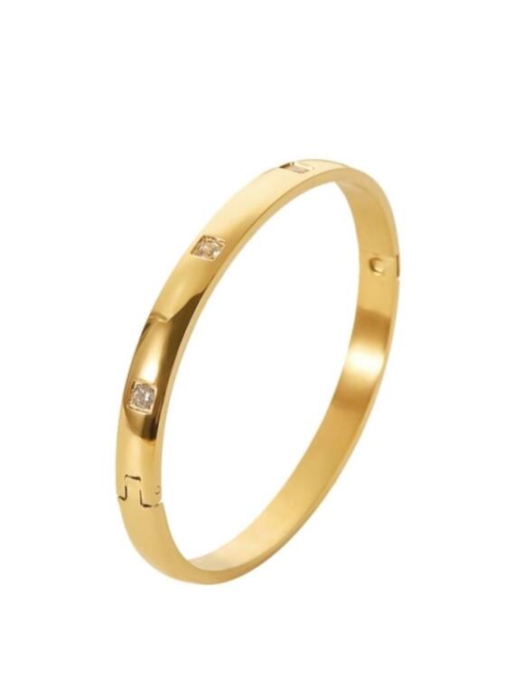 Bay by Aqua Dulce - Bay By Aqua Dulce Square Stone Armbånd