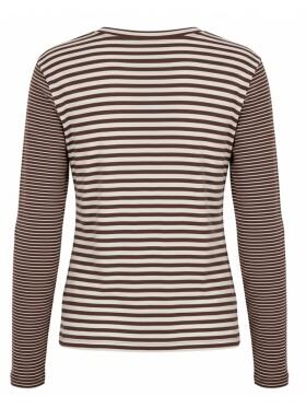 One Two Luxzuz Zegzag brun t-shirt