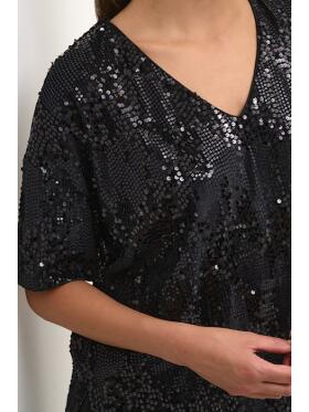 Kaffe Nicole sort Bluse