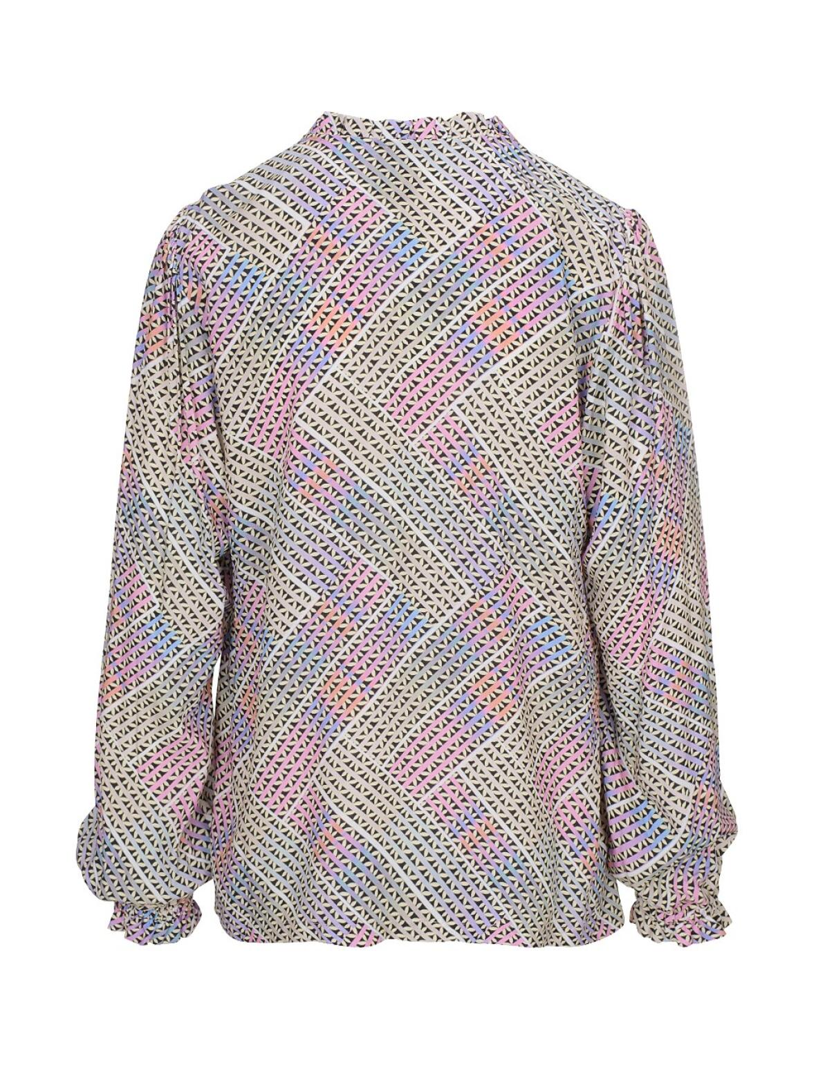 LUXZUZ // ONE TWO Mesh bluse med prikker – Pink Lady