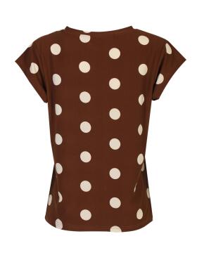 Libertè Essentiel Alma brun dot T-Shirt