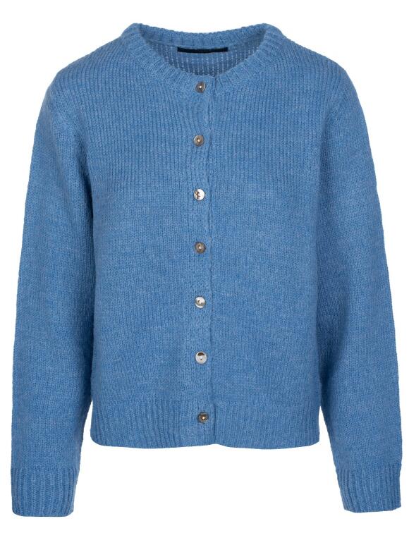 One Two Luxzuz Birgita cardigan i farven Cashmere Blue