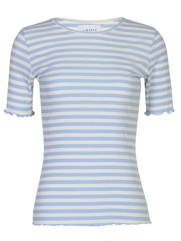 Libertè Essentiel - Libertè Essentiels Natalie lyseblå kort ærmet t-shirt Libertè Essentiel - Libertè Essentiels Natalie lyseblå kort ærmet t-shirt