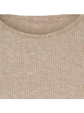 Marta Du Chateau Lunara camel strik t-shirt