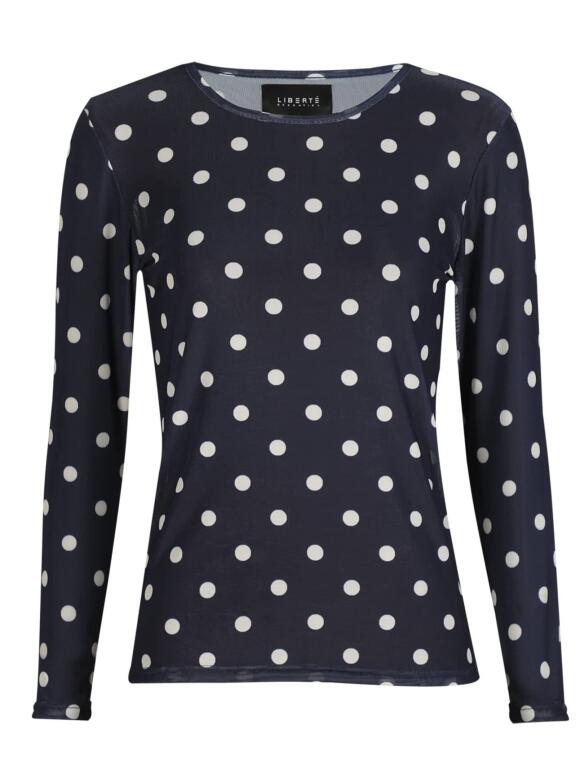Libertè Essentiel - Libertè Essentiel mesh blå Bluse
