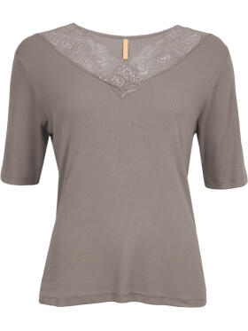 Ofelia - Ofelia Lacy beige T-Shirt