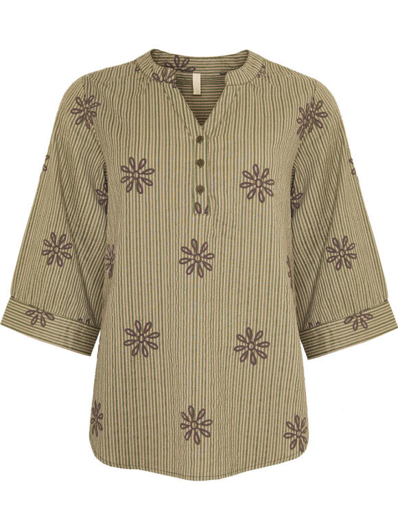 Ofelia - Ofelia Ella army skjorte/bluse Ofelia - Ofelia Ella army skjorte/bluse