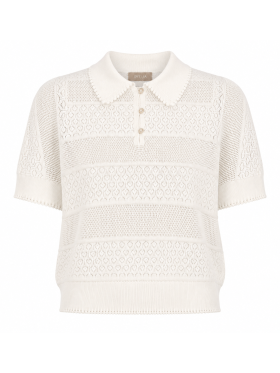 Ofelia Bree offwhite strik polo