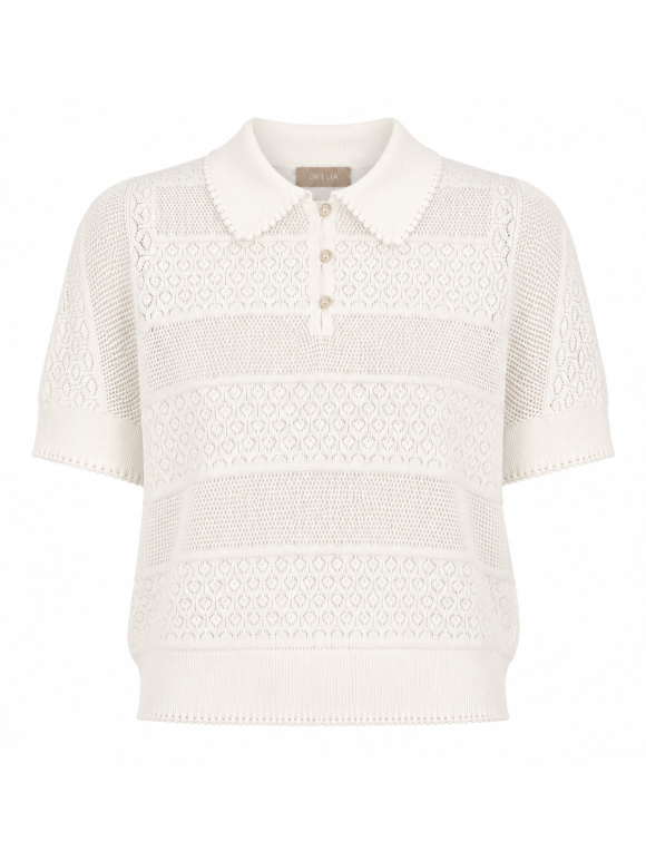 Ofelia - Ofelia Bree offwhite strik polo