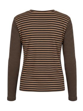 One Two Luxzuz Zegzag mocca t-shirt