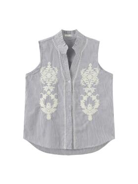 One Two Luxzuz Aleksandrine marine top