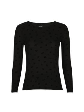 Libertè flock leo sort mesh bluse