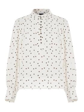 One Two Luxzuz Flow creme Skjorte bluse