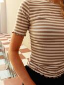 Libertè Essentiel - Libertè Essentiel Natalie brun kortærmet t-shirt Libertè Essentiel - Libertè Essentiel Natalie brun kortærmet t-shirt