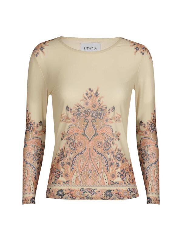 Libertè Essentiel - Libertè 22065 creme mesh Bluse