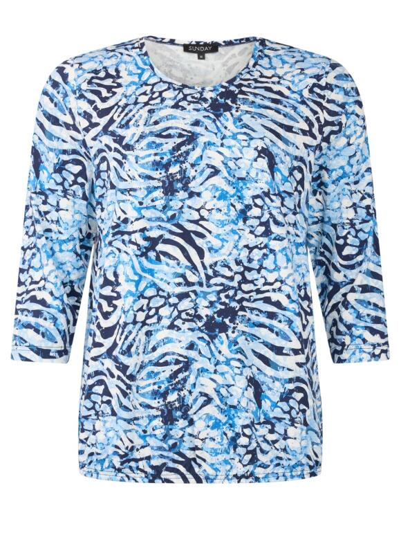 Sunday - Sunday 6148 blå Bluse Sunday - Sunday 6148 blå Bluse