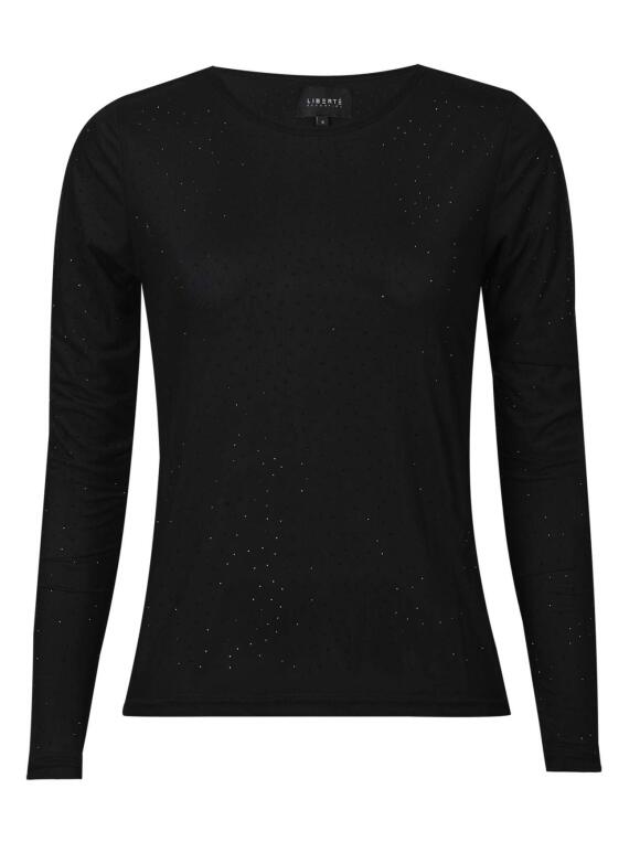 Libertè Essentiel - Libertè Essentiel sort 22134 mesh Bluse Libertè Essentiel - Libertè Essentiel sort 22134 mesh Bluse
