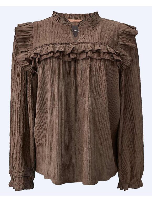 Libertè Essentiel - Libertè Essentiel Anni brun Bluse