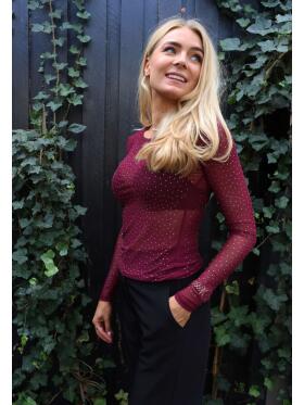 Libertè Sparkle bordeaux Bluse