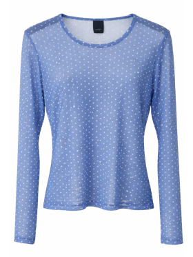 One Two Luxzuz Sigdotti lyseblå mesh bluse